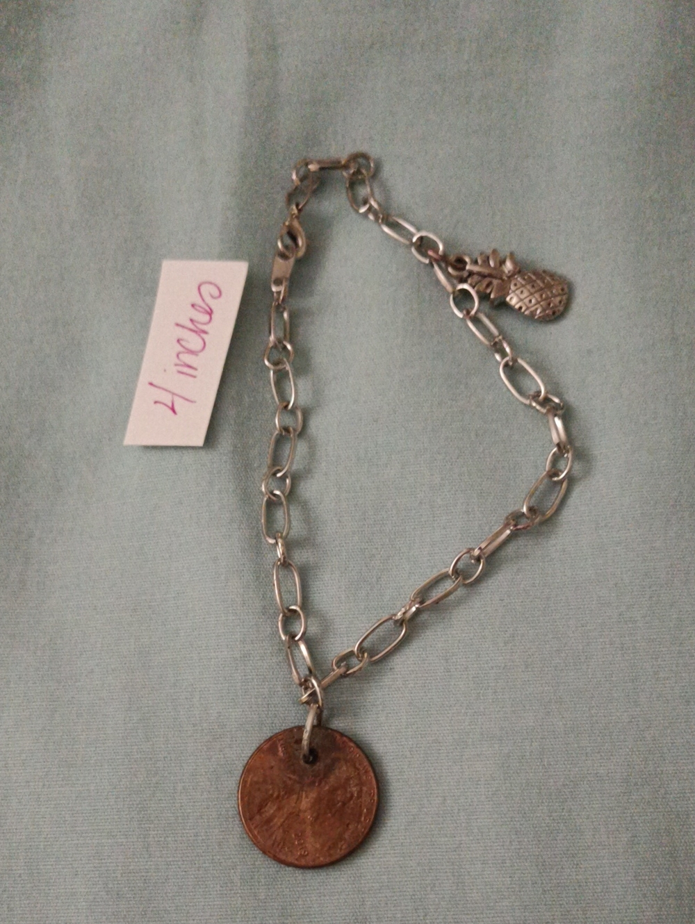 Silver-Tone Charm Bracelet with 2019 Bronze Coin Charm